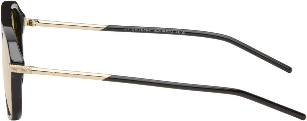 【関税込み】Givenchy ブラック GV One アビエイターサングラス Givenchy Black GV One Aviator Sunglasses Givenchy