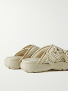 Bottega Veneta - Webbing-Trimmed Rubber Sandals - White