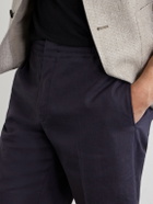 Zegna - Oasi Straight-Leg Linen Shorts - Blue