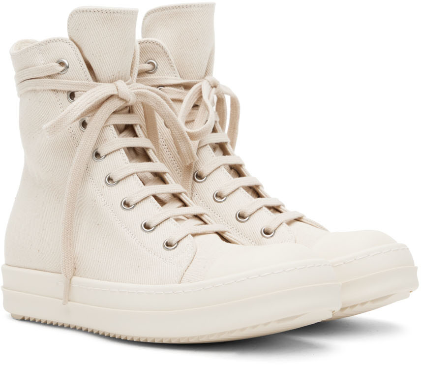 Rick Owens Drkshdw Off-White Denim Strobe Sneakers Rick Owens Drkshdw