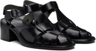 HEREU Black Pesca Heeled Sandals