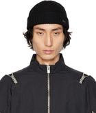 HELIOT EMIL Black Logo Plate Beanie