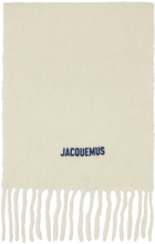Jacquemus Off-White & Navy Le Chouchou 'L'Echarpe Moisson' Scarf