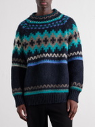 Paul Smith - Fair Isle Intarsia-Knit Wool and Alpaca-Blend Sweater - Blue