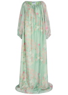 Bernadette Ally Floral-print Woven Maxi Dress Mint