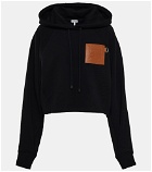 Loewe - Anagram cropped cotton hoodie