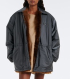 Miu Miu Shearling-lined blouson jacket