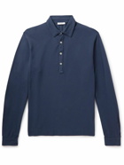 Boglioli - Cotton-Blend Piqué Polo Shirt - Blue