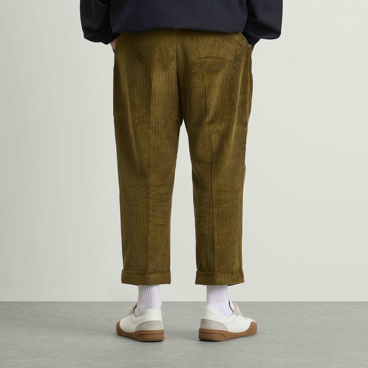 AMI Paris Men's Corduroy Velvet Carrot Pants in Bronze