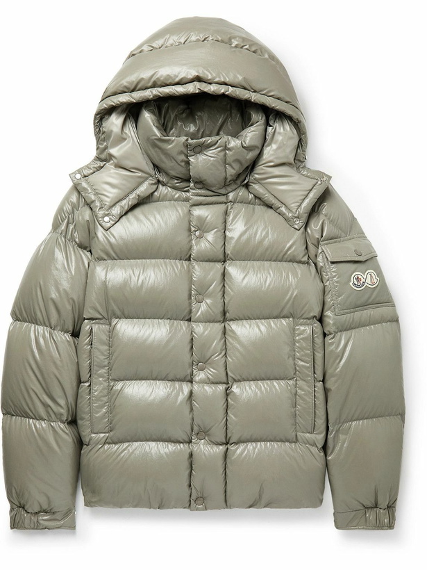 Photo: Moncler - Maya 70 Logo-Appliquéd Quilted Shell Hooded Down Jacket - Neutrals