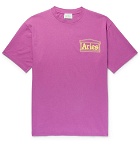 Aries - Logo-Print Cotton-Jersey T-Shirt - Men - Magenta