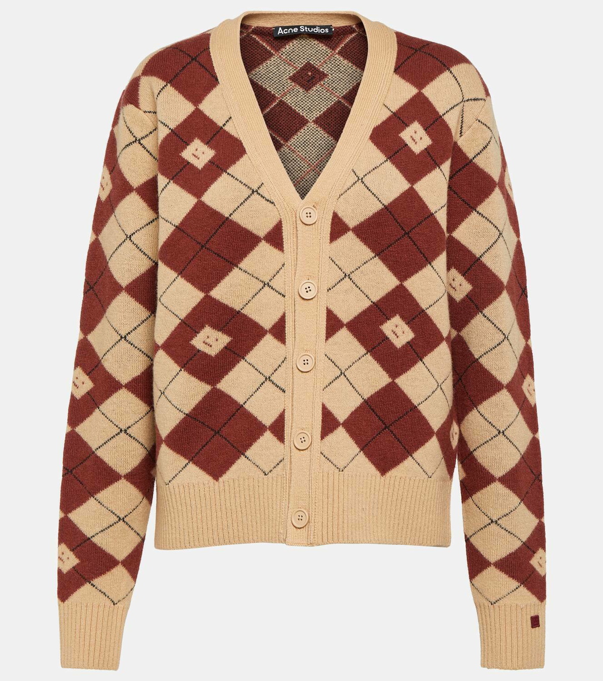 Acne Studios Jacquard wool blend cardigan Acne Studios