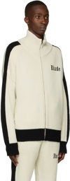 Rhude Off-White Knit Track Jacket