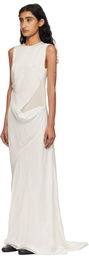 Ann Demeulemeester Off-White Leah Long Asymmetric Sleeveless Maxi Dress