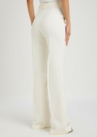 David Koma Flared Straight-leg Stretch-wool Trousers Off White