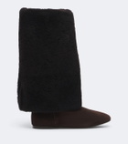 Yves Salomon Shearling and suede knee-high boots