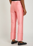 Calvin Klein Eva Turn-up Duchess-satin Trousers Pink