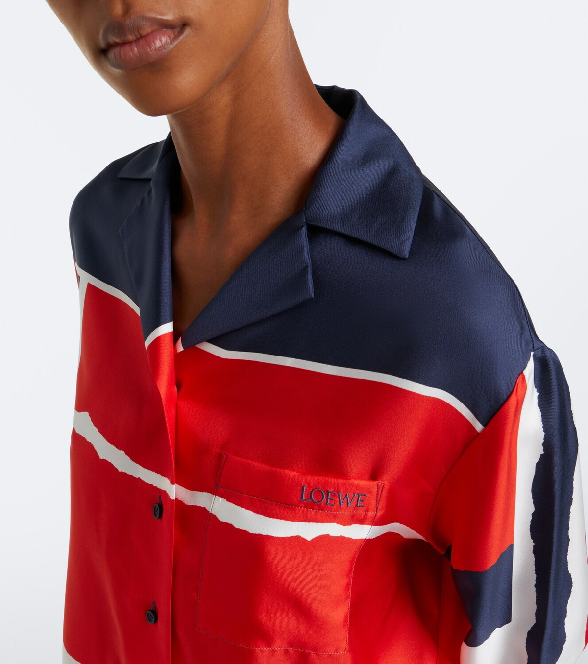 Loewe Printed silk twill shirt