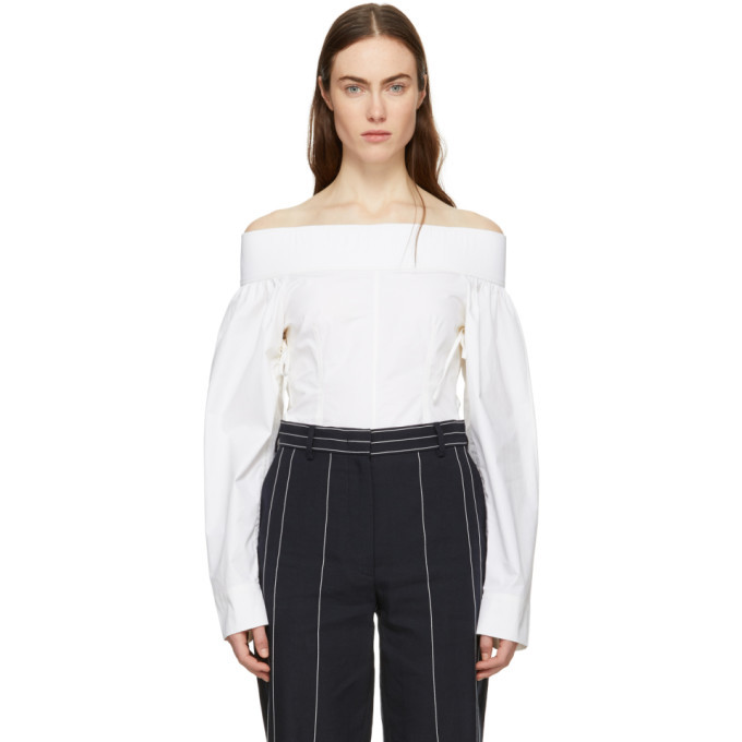 Photo: Cedric Charlier Off-White Off-the-Shoulder Blouse