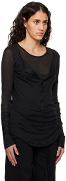 Ann Demeulemeester Black Vero Long Sleeve T-Shirt