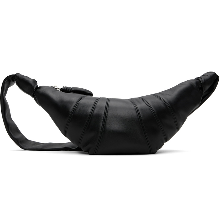 Photo: LEMAIRE Black Small Croissant Leather Bag
