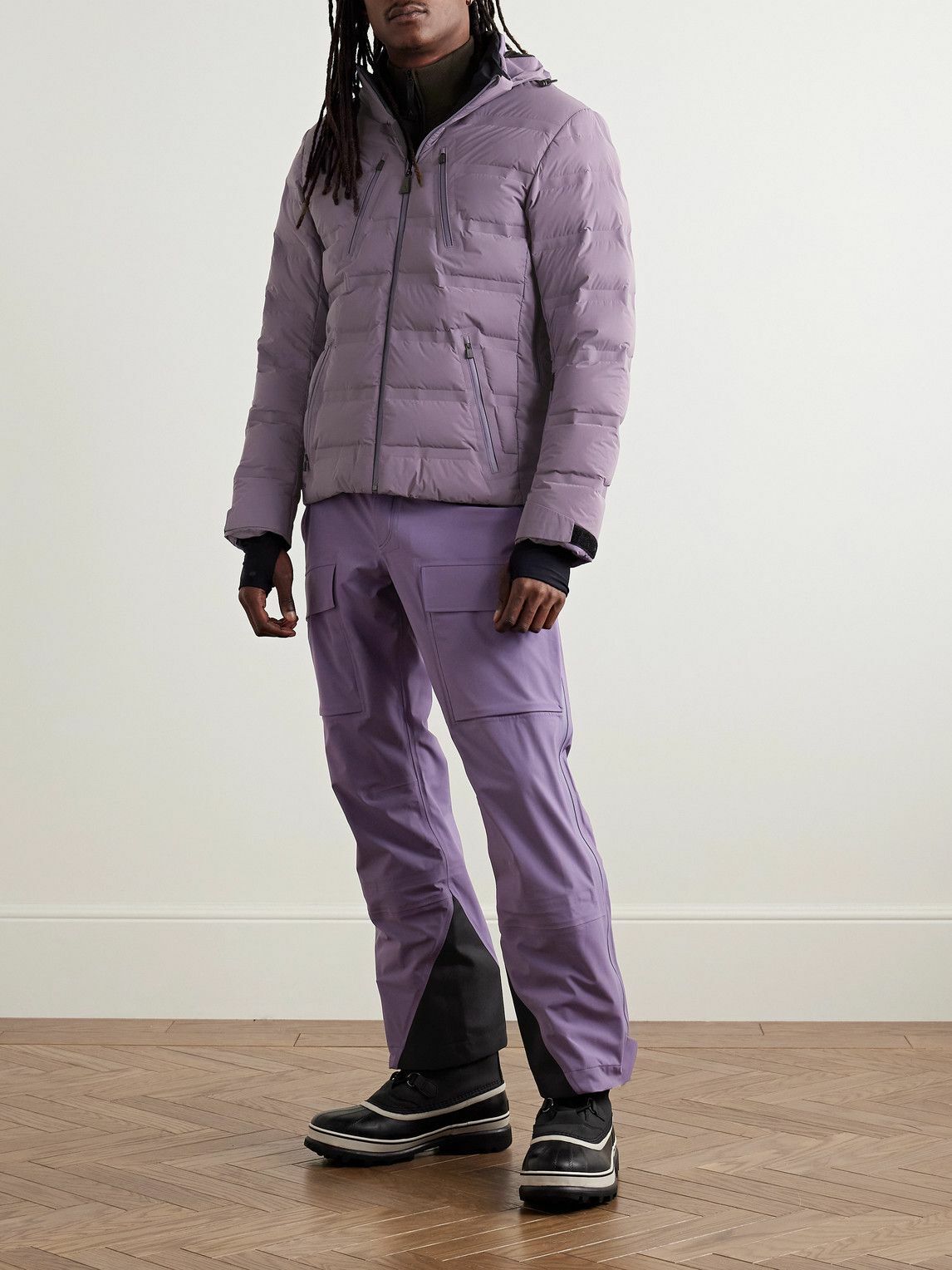 Aztech Mountain - Nuke Suit Quilted Hooded Down Ski Jacket - Purple