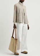 Eileen Fisher Stretch-cotton Gilet Beige