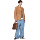 BOSS Brown Gary Brushed Leather Sneakers