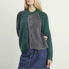 Beams Boy Women's Mohair Crazy Cardigan in Charcoal Grey 