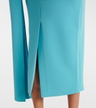 Roksanda Maite caped crêpe midi dress