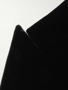 TOM FORD - Cooper Slim-Fit Double-Breasted Velvet-Trimmed Wool and Silk-Blend Tuxedo Jacket - Black