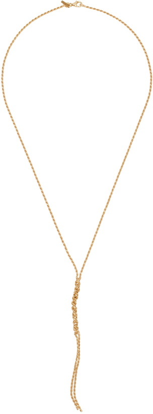 Photo: Emanuele Bicocchi SSENSE Exclusive Gold Crochet Pendant Necklace