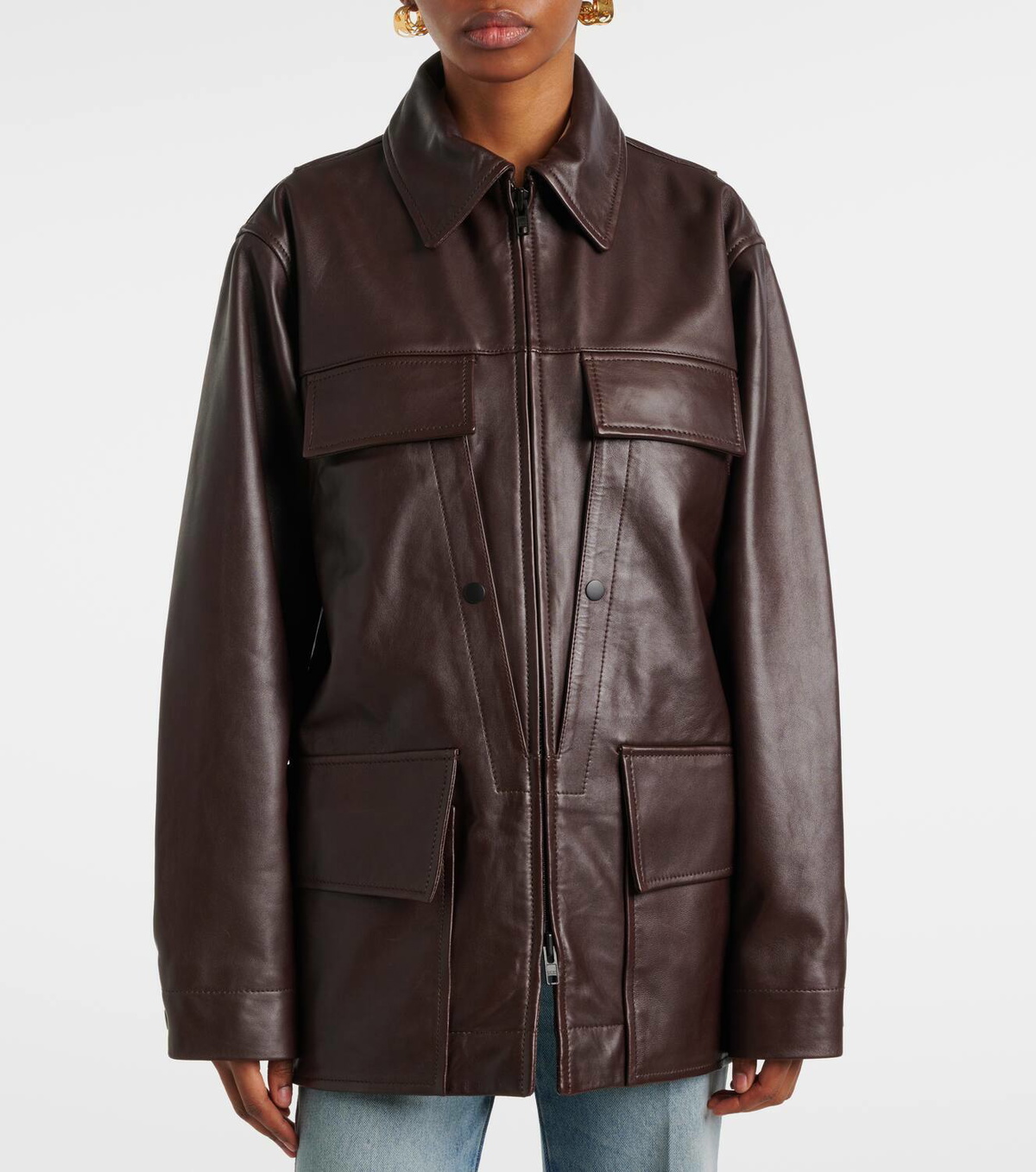 Victoria Beckham Chore leather jacket