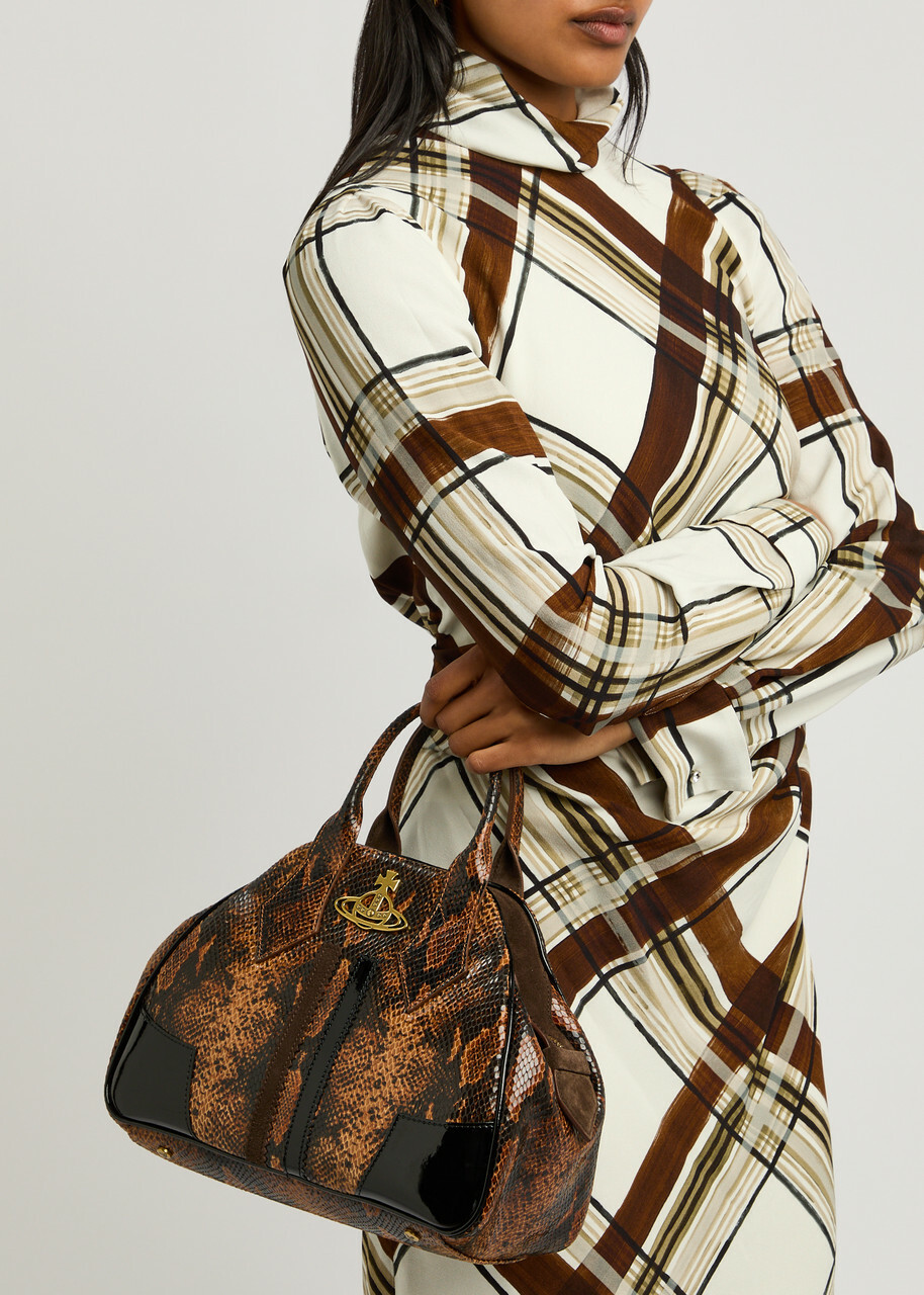 超名作！VivienneWestwood★ビビアンウエストウッド★ダークブラウン Vivienne Westwood: Brown Yasmine Small Bag | SSENSE