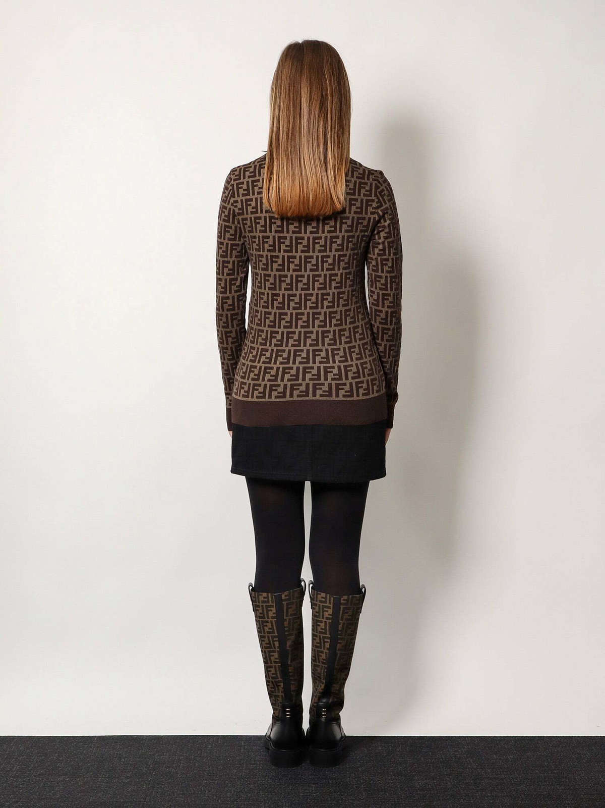 Fendi Sweater Brown Womens Knitwear