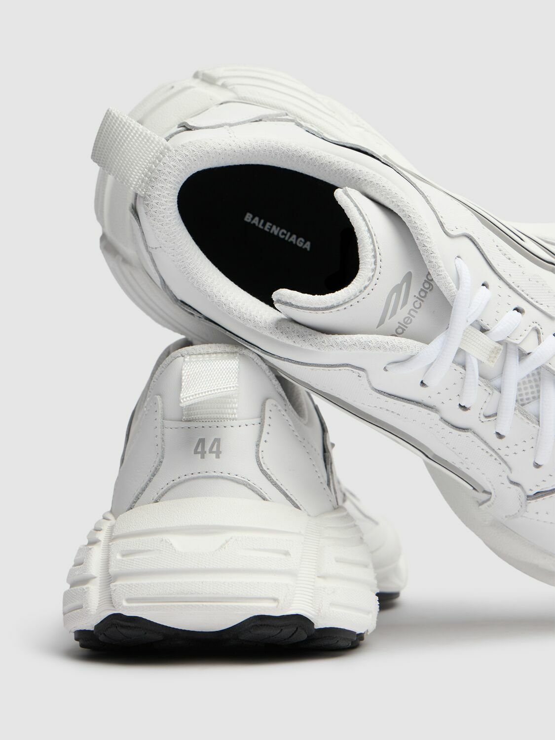 BALENCIAGA Monday Leather & Synthetic Sneakers Balenciaga