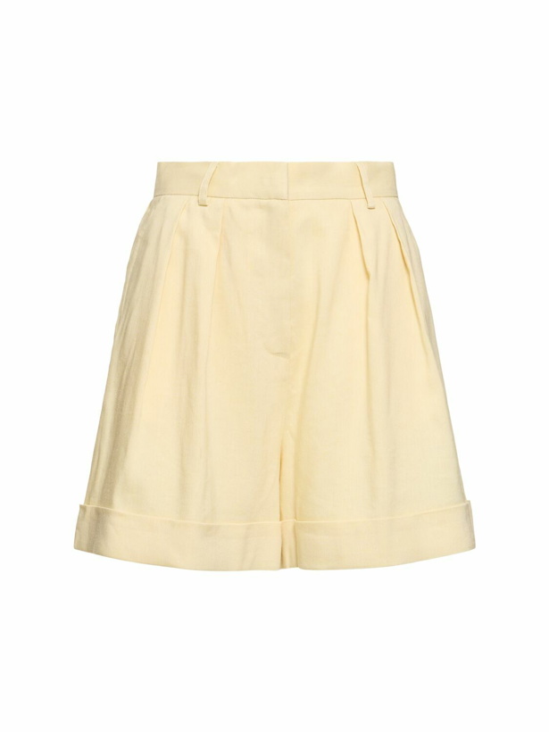 Photo: THE ANDAMANE Rina High Waist Linen Blend Shorts