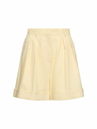 THE ANDAMANE Rina High Waist Linen Blend Shorts