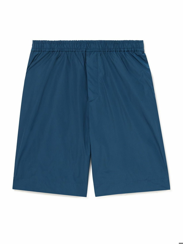 Photo: ATON - Wide-Leg Shell Shorts - Blue