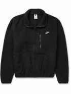 Nike - Club Logo-Embroidered Fleece Jacket - Black