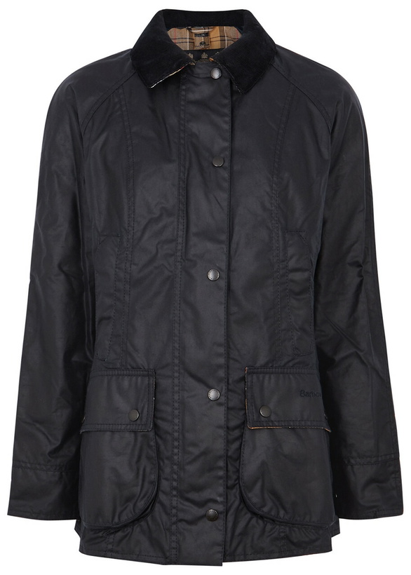 Photo: Barbour Beadnell Navy Waxed Cotton Jacket