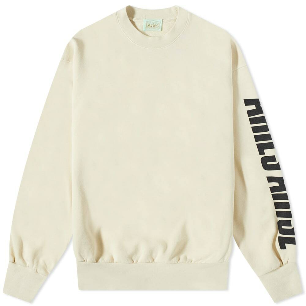 ★ARIES★ Press Gothic Man to Man Alabaster FTAR20003ALB FTA Aries Men's Press Gothic Crew Sweat in Alabaster ARIES