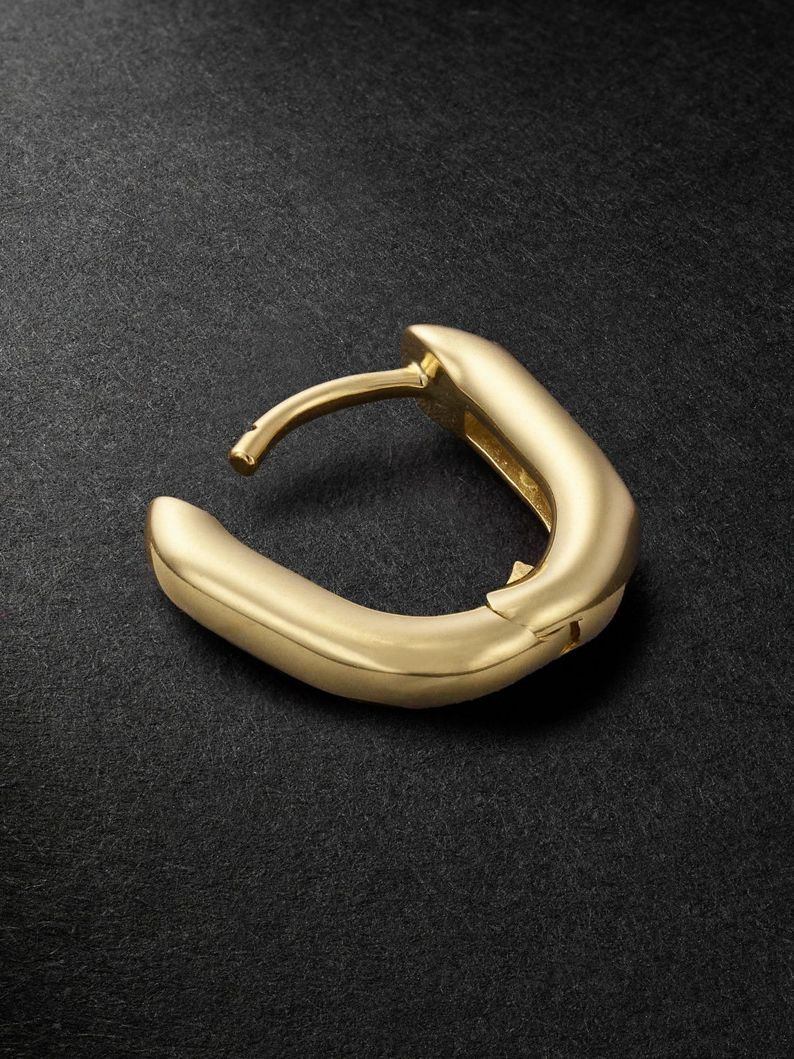 Foundrae - Fob Petite 18-Karat Gold Diamond Single Hoop Earring