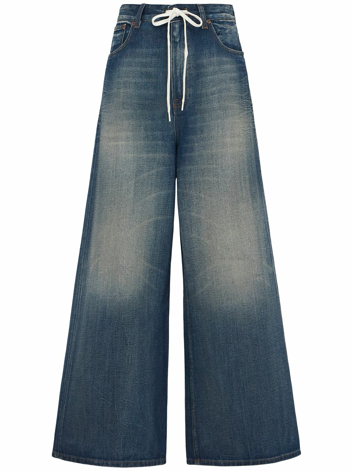 MM6 Blue Pintuck Flared Jeans メゾンマルジェラ MM6 Maison Margiela Blue Pintuck Flared Jeans MM6 Maison