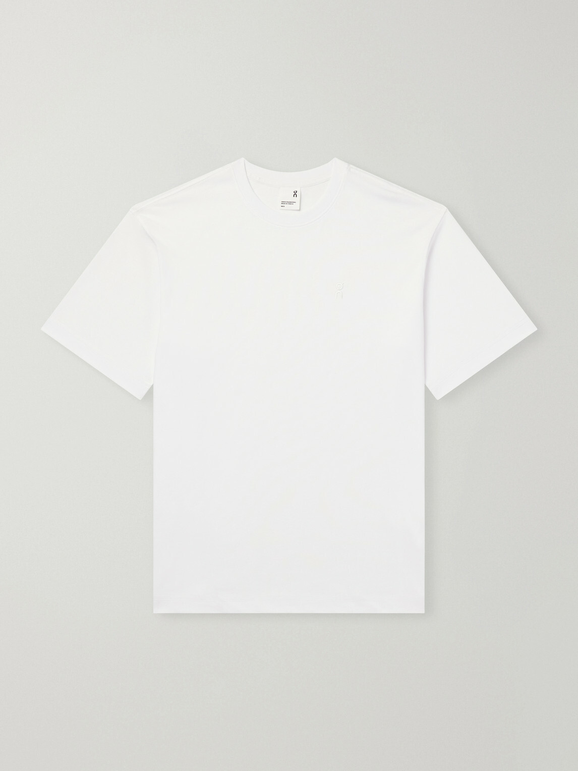On - Logo-Embroidered Organic Cotton T-Shirt - White