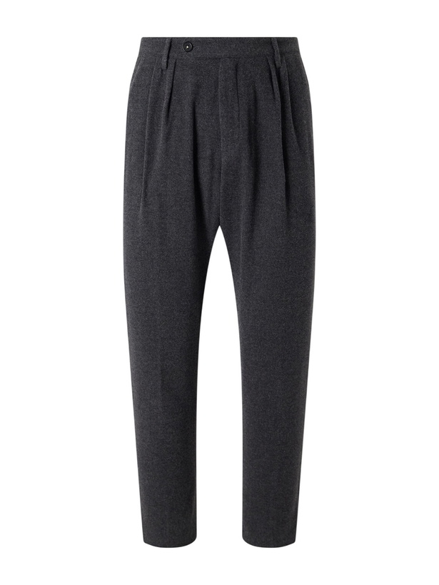 Photo: Massimo Alba - Stan Straight-Leg Wool, Silk and Cashmere-Blend Suit Trousers - Gray