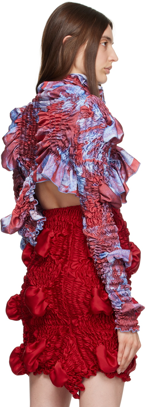 Feben SSENSE Exclusive Purple & Burgundy Twist Blouse