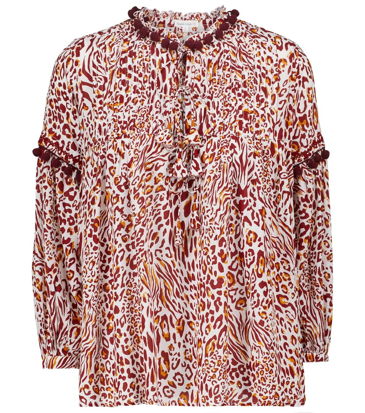 Photo: Poupette St Barth Clara leopard-print blouse