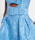 Rebecca Vallance Aegir belted jacquard midi dress