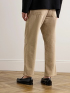 FRAME - Straight-Leg Panelled Cotton-Canvas Trousers - Brown